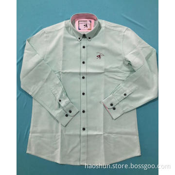 Wholesale Light Green kids Clothes Leisure Shirts